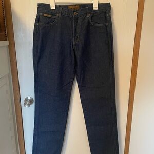 Schaefer Outfitter Ranch Hand Dark Indigo Straight Leg Jeans SZ 36X32